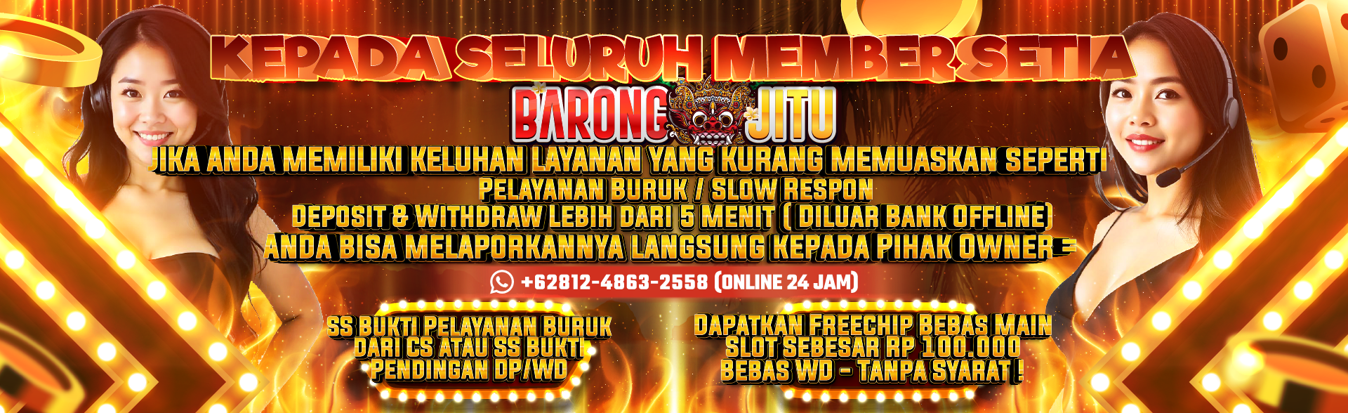 Event Freechip 100.000 Barongjitu